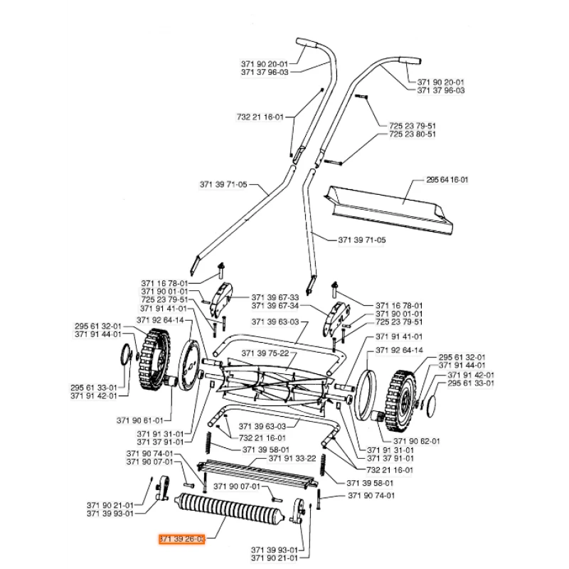 Husqvarna Drukrol Handmaaier 40cm 371 39 26-03 / 295 65 69-01