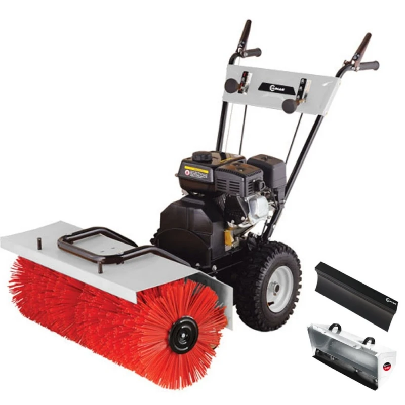 Lumag KM600N Veegmachine Met Opvangbak En Sneeuwruimer